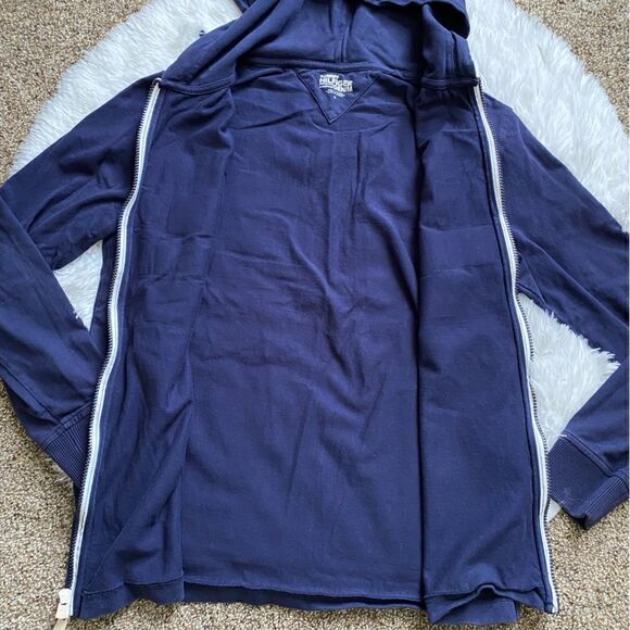 Tommy Hilfiger Jacket Zip Front Hooded Red White Blue Lightweight Mens Sz Medium - Picture 3 of 9